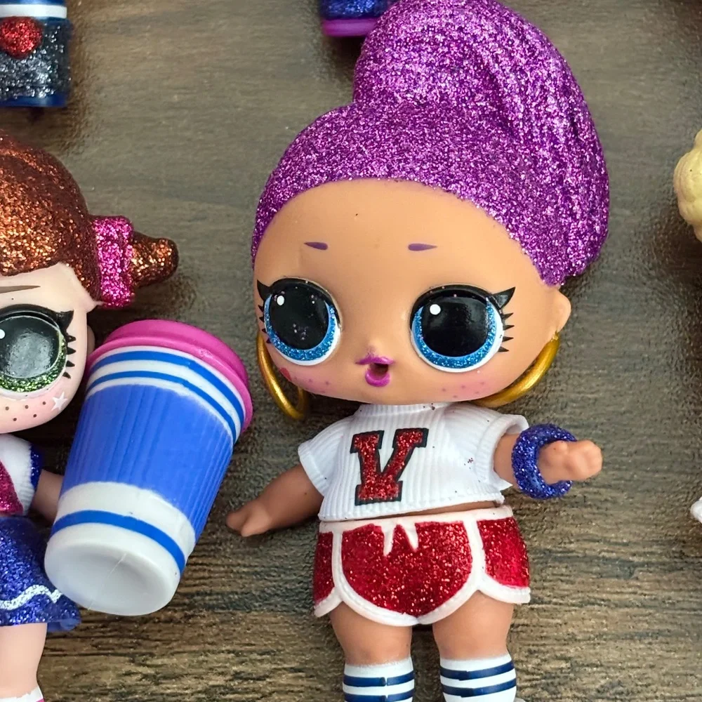 Lot of 6 LOL Surprise ALL STAR BBS Sports Series 2 CHEER TEAM Sparkly Dolls LOOK